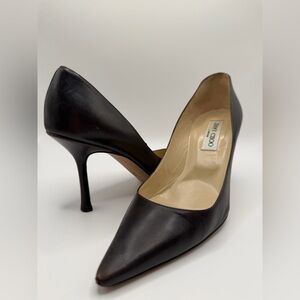Jimmy Choo Love 85 Leather Pump Women's Chocolate Brown  Size 39